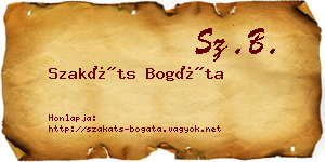 Szakáts Bogáta névjegykártya